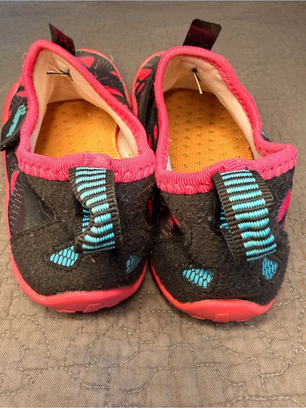 Kids' Pink and Black Water Shoes Aqua Socks